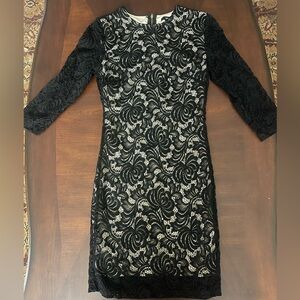 Forever 21 Black Floral Lace Dress